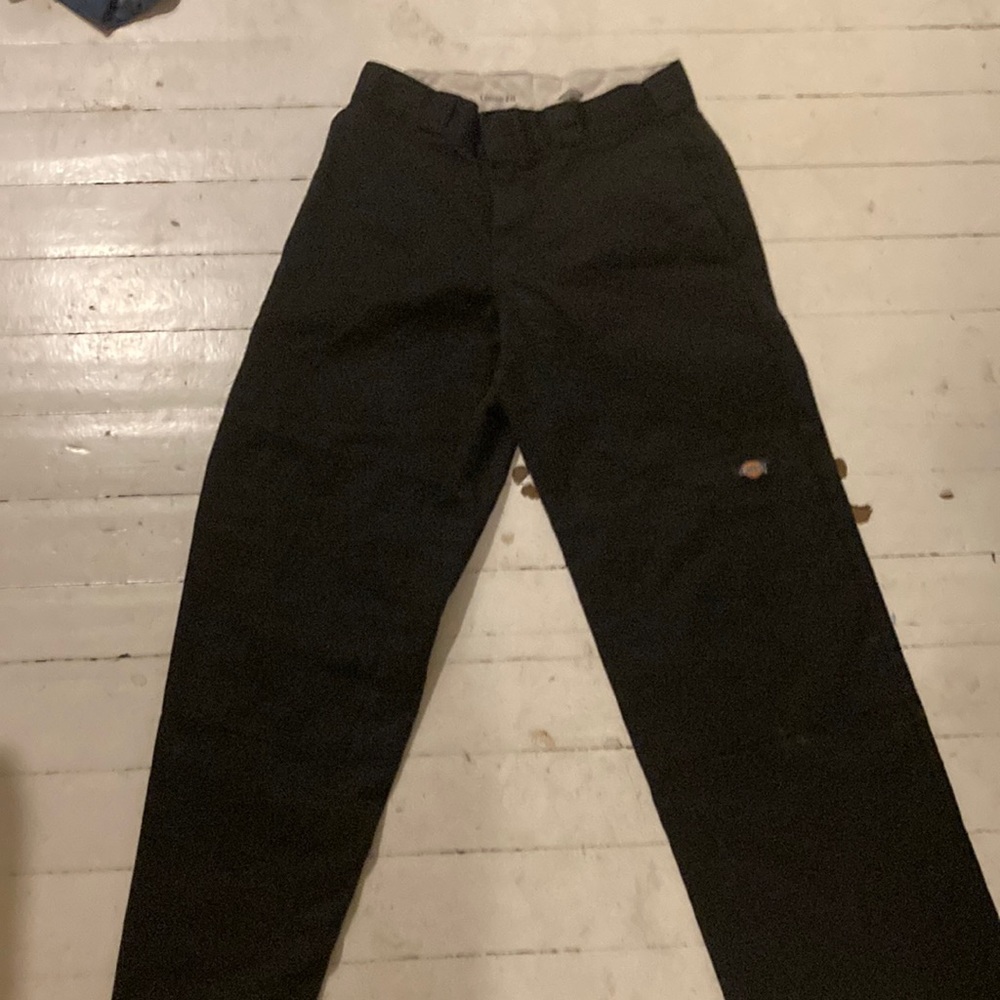 Mens Dickies double knee work pants Black W28 L30